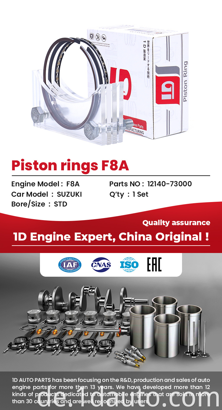 F8A Piston Rings Set